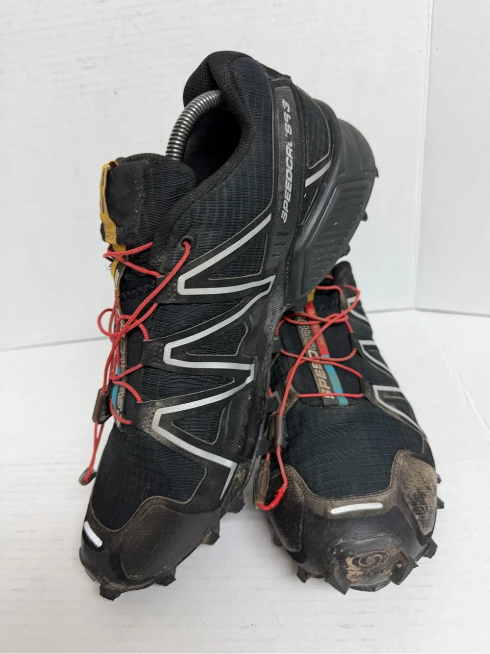 Salomon Speedcross 3 Trail Running Shoes Sneakers Black Mens Size 10.5